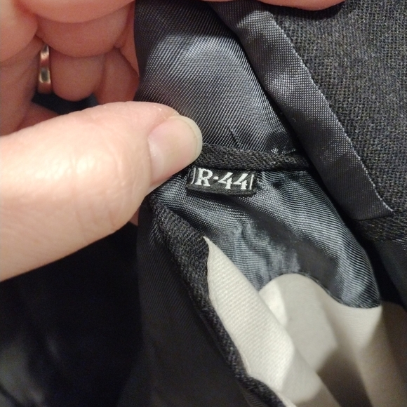 Savile Row Men's 100% Wool Dark Gray Blazer Suit Jacket Sz  44R Office Event - Picture 4 of 6